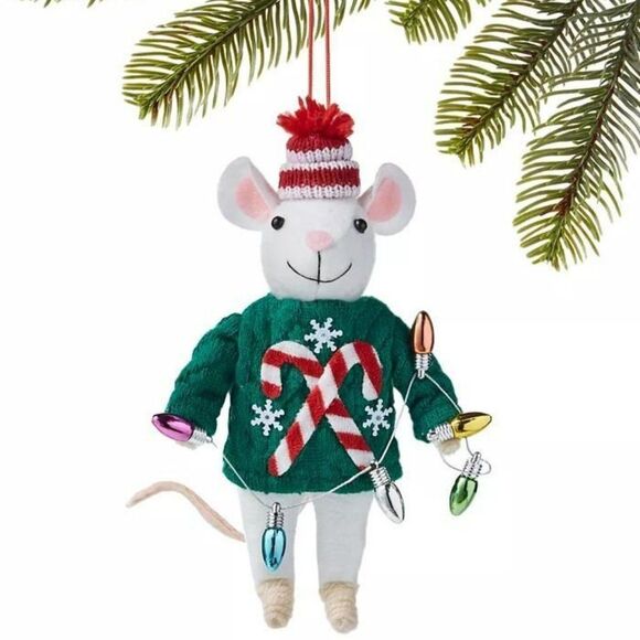 HOLIDAY LANE Animal Playground Mouse Fabric Ornament - Picture 1 of 1
